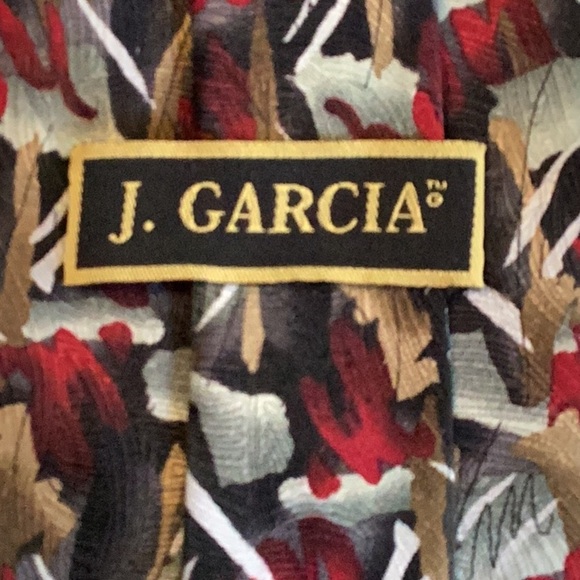 Vintage J. Garcia 10th Anniversary Oak Tree Silk Tie - Picture 4 of 6